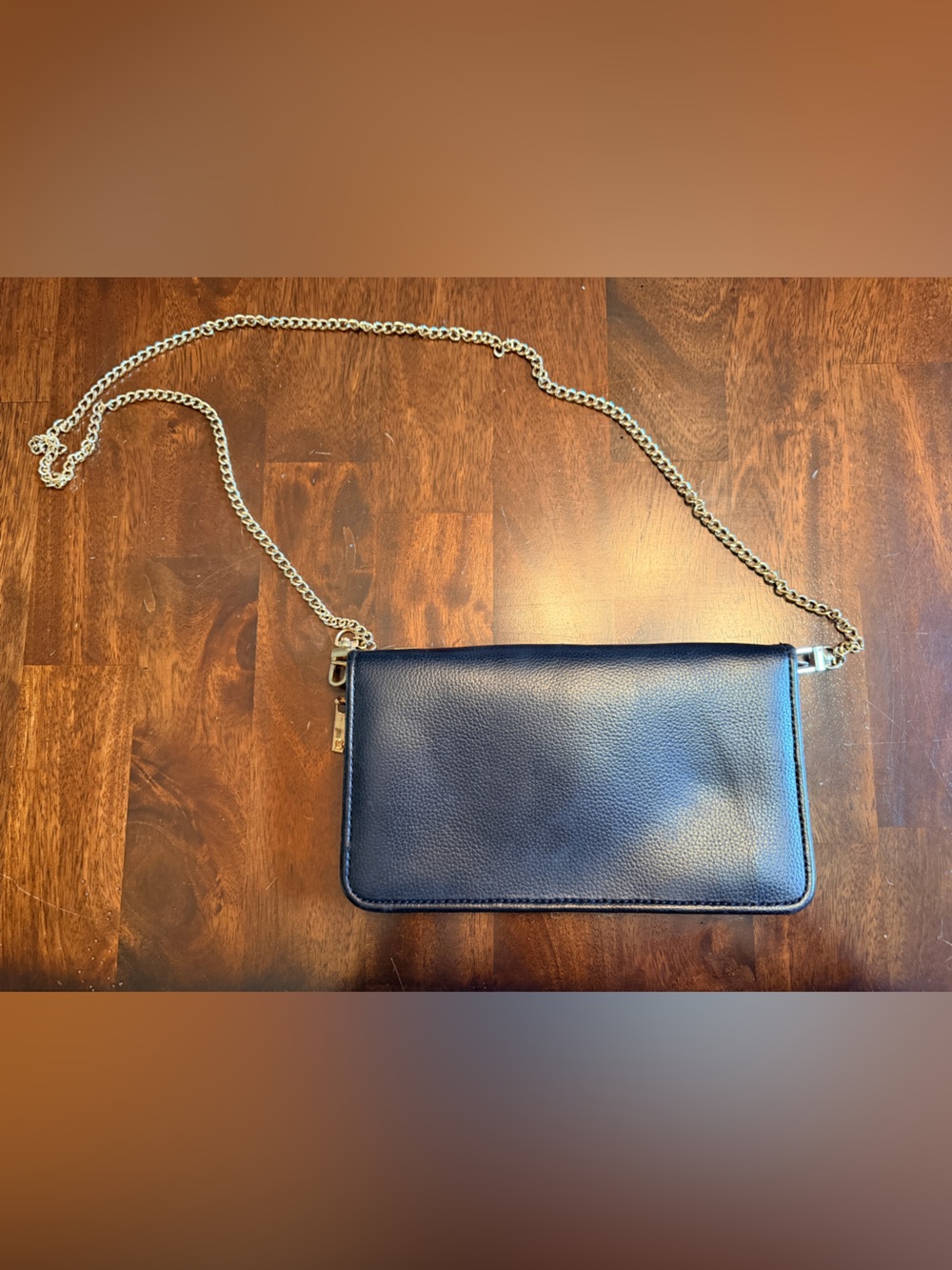 Buffbunny Collection Onyx Black Crossbody Chain Wallet